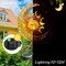 1 Pack Garden Solar Lights Outdoor Decorative, Sun & Moon Crackle Glass Globe Metal Stake Light, Waterproof Warm White LED Light, Decorations for Pathway Lawn Patio Courtyard Backyard